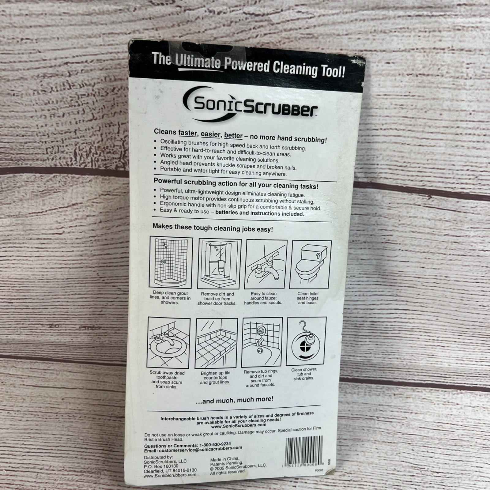 Sonic Scrubber Bathroom Tool Power Cleaner Tool for Tubs Showers Sinks Tiles New