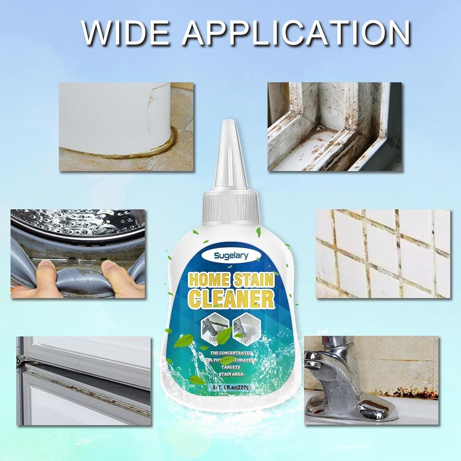 8 Fl Oz All-Purpose Mold Stain Cleaner Gel for Effortless Home Care