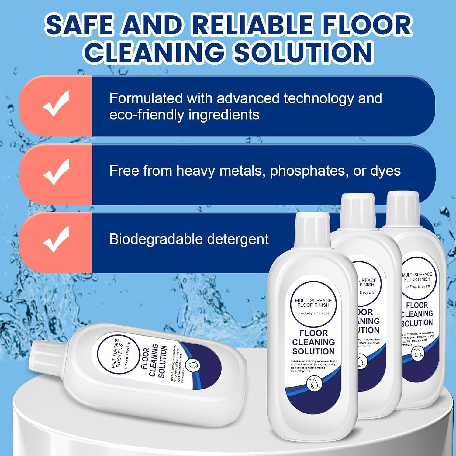 Tineco-Compatible Multi-Surface Floor Cleaner Refill – Eco-Friendly 2 Bottles