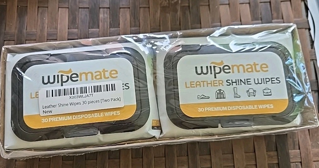 Leather Shine Cleaning Wipes, Disposable Conditioner Wipes , 2 Pack 20 Wipes Pac