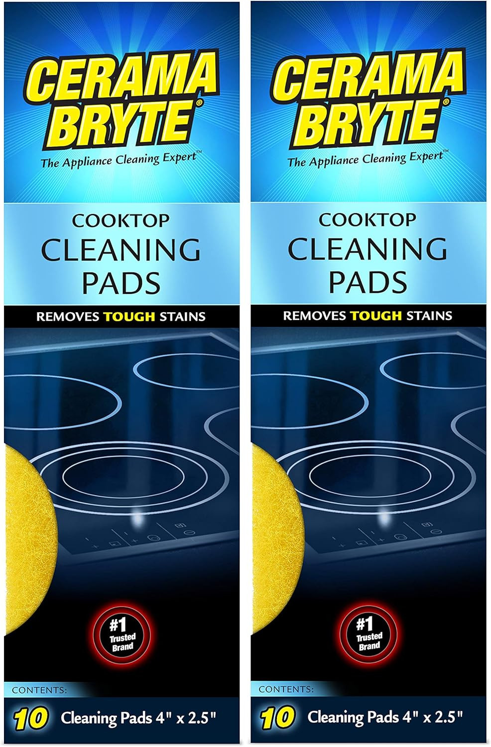 Cooktop Cleaning Pads, 10-Count 2 Pack