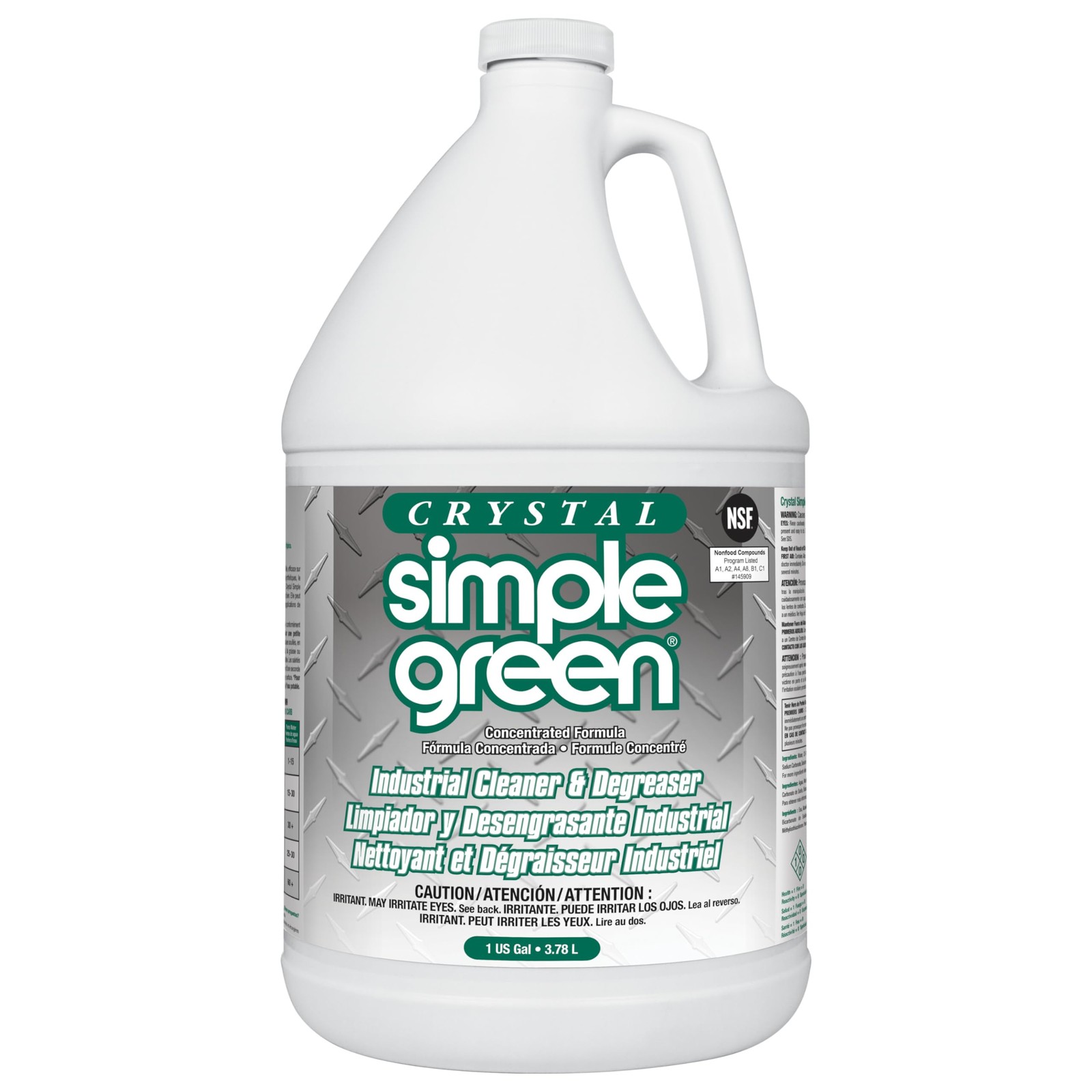 Simple Green 19128 Crystal Industrial Cleaner/Degreaser, 1 Gallon Bottle