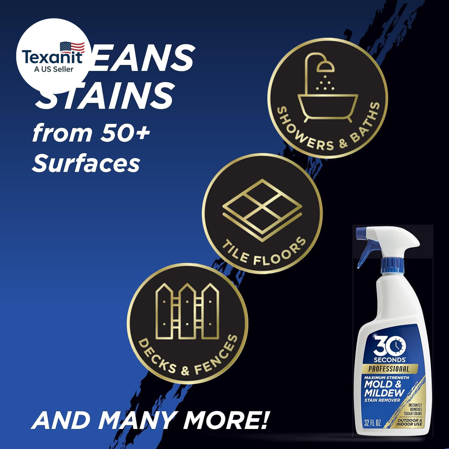 Pro Mold and Mildew Stain Remover | Scrub Free | Brighter Results Instantly | Re