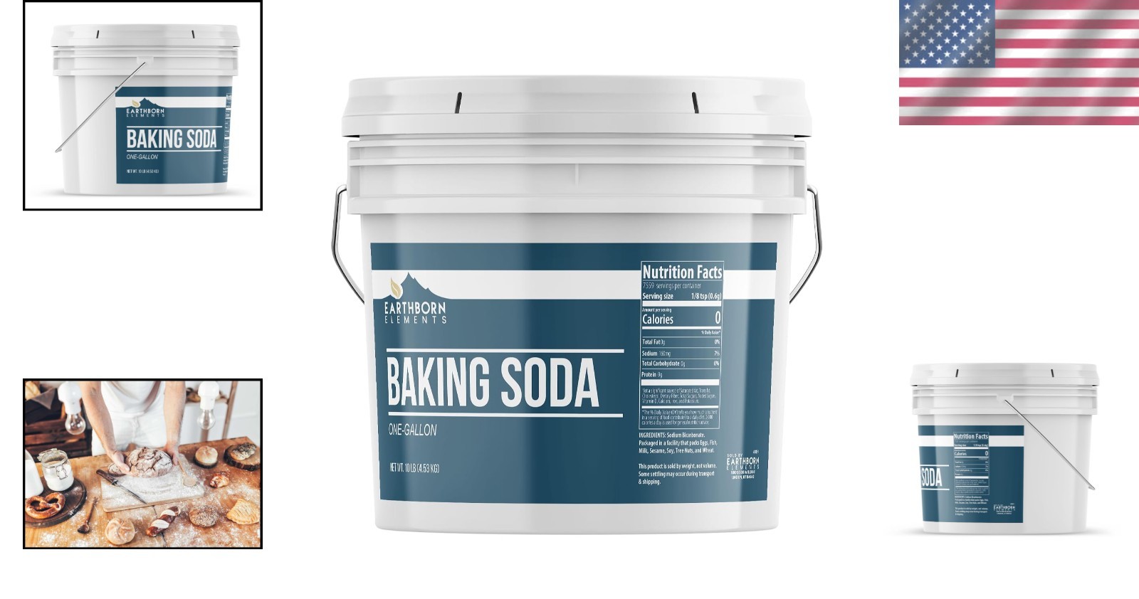 1 Gallon Baking Soda – Cooking, Cleaning & Deodorizing