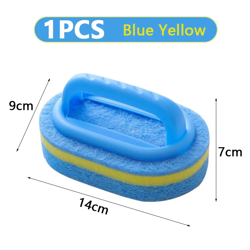 Cleaning Brush with Handle Sponge Wiping Kitchen Cleaning Pot Washing Dishwashin