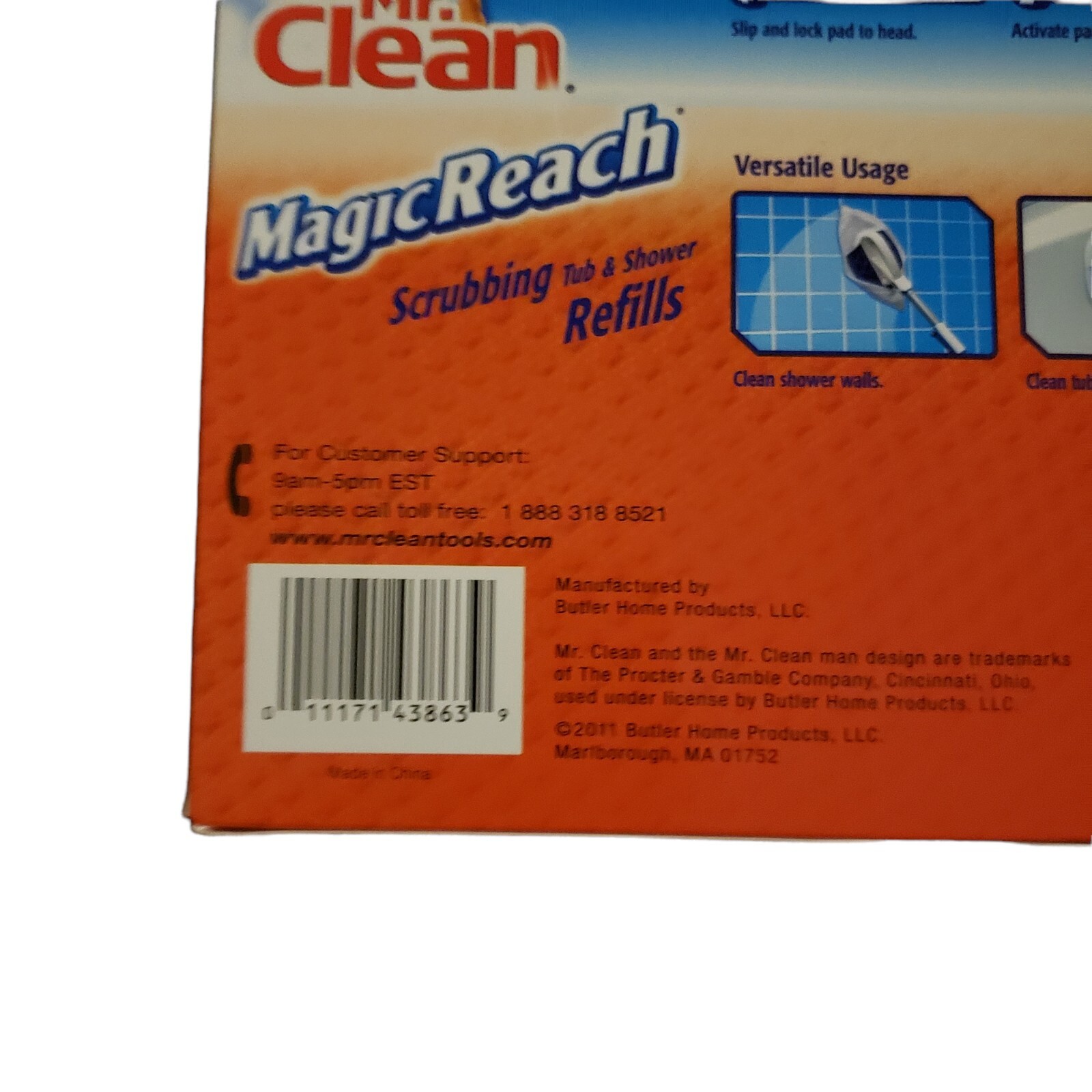 Mr. Clean Magic Reach Scrubbing Tub And Shower Pad Refills 8 in Box DISCONTINUED