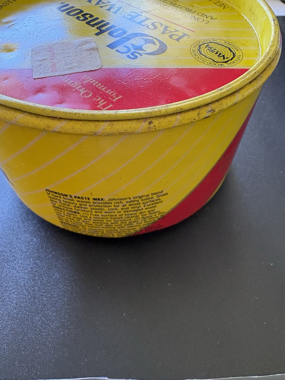 SC JOHNSON PASTE WAX USED 16 OZ FULL CAN ORIGINAL FORMULA DISCONTINUED*
