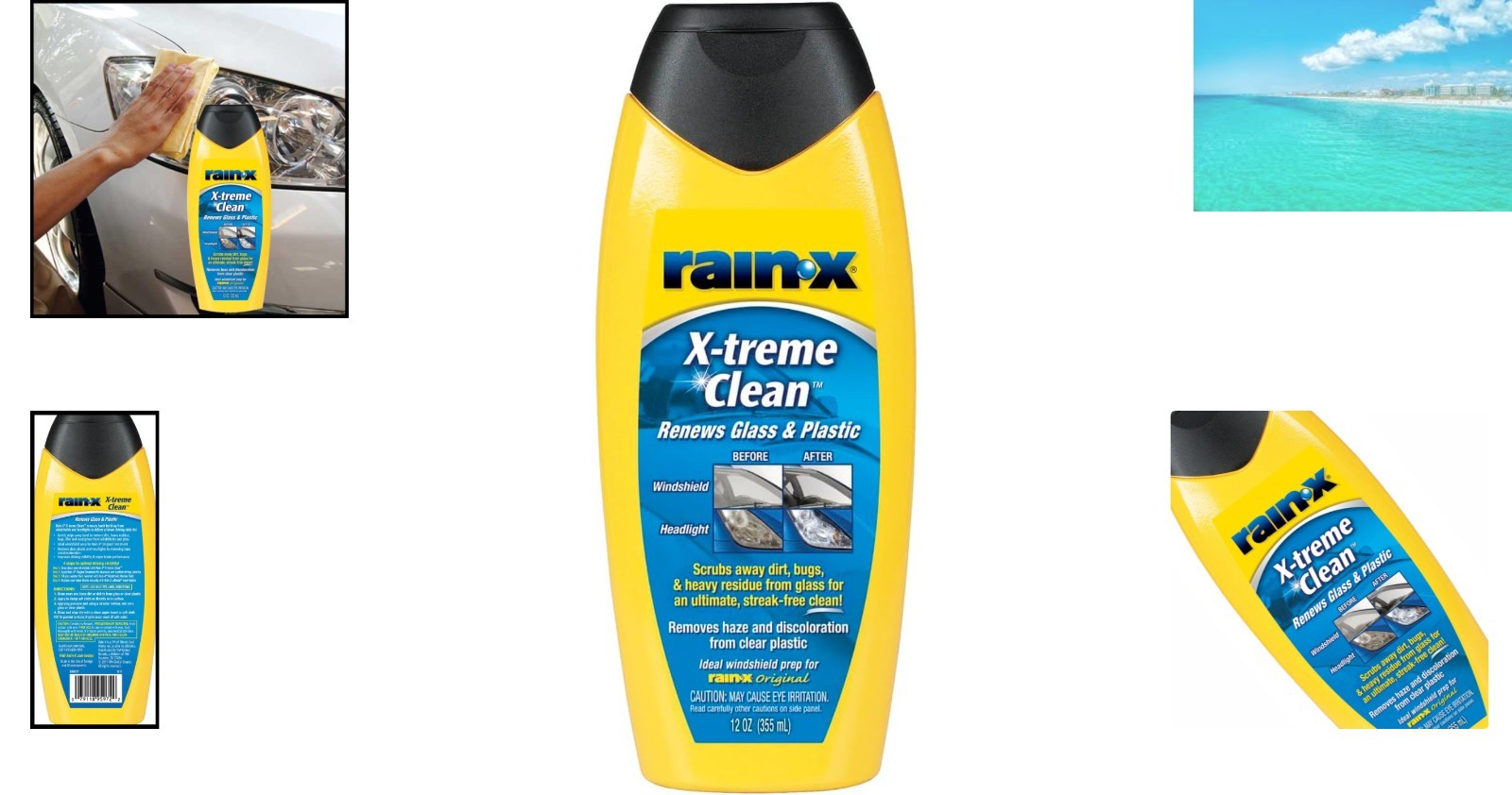Ultimate 12 oz RainX Glass Cleaner – Removes Dirt, Bugs, Film for Clear Vision
