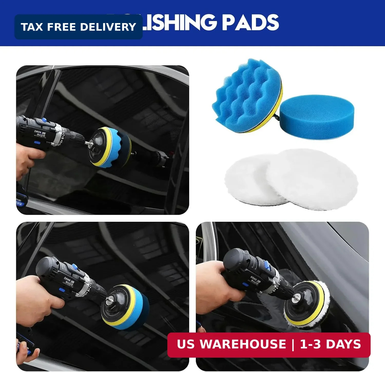 45 PCS Car Detailing Kit Professional Car Wash Cleaning Brush Set Blue