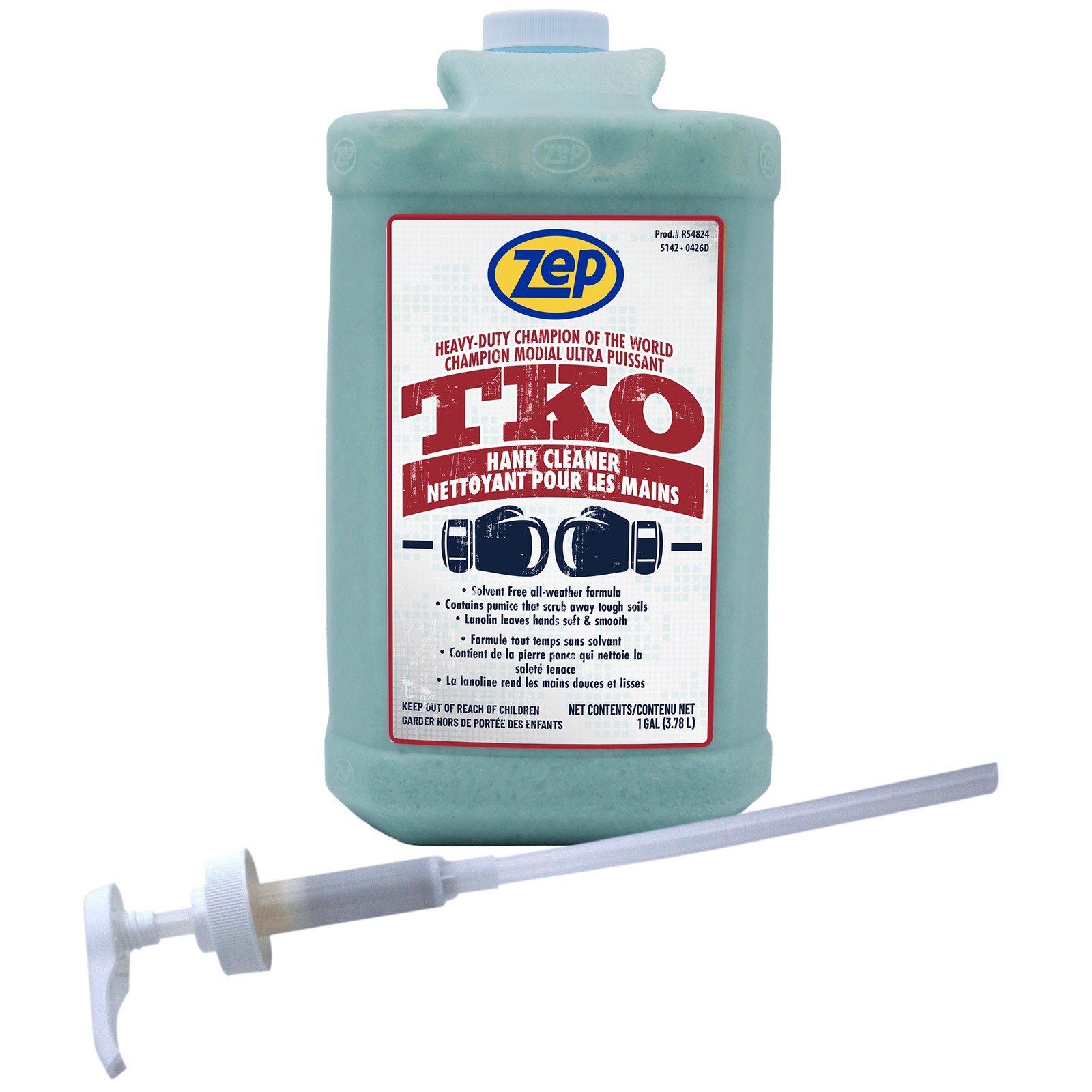 Zep Heavy-Duty TKO Industrial Hand Cleaner – 1 Gallon (Case of 4) – 1049524 –