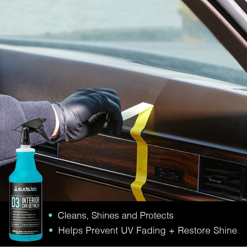 D3 Interior Cleaning Spray Multi-Surface UV Protection Non-Greasy Formula New