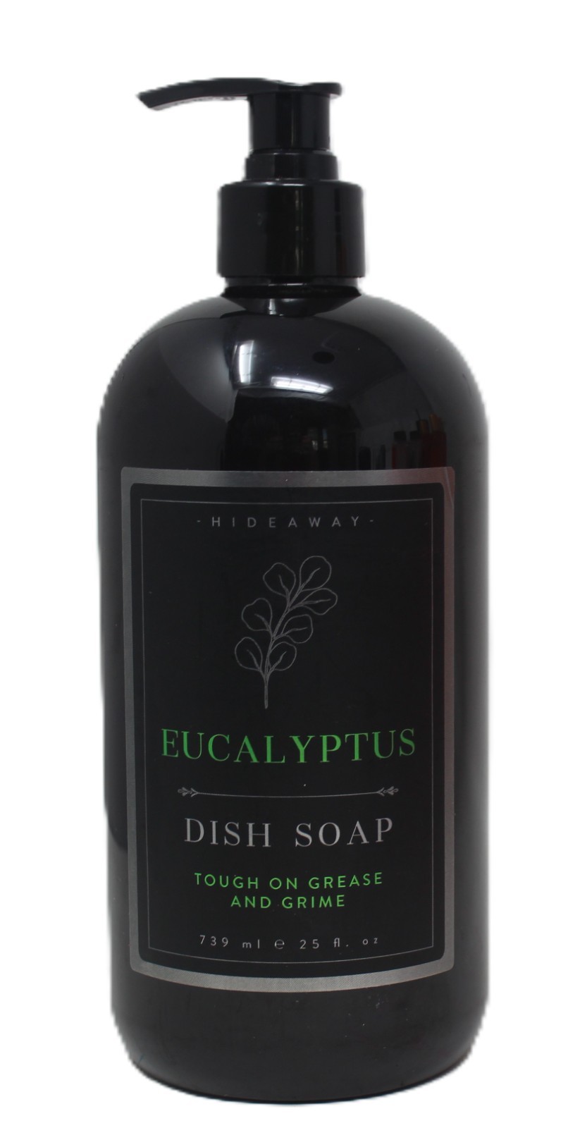 Hideaway Eucalyptus Dish Soap 25 oz Tough on Grease & Grime Brand New