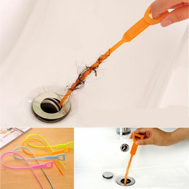 Drain Stick Barbed Hair Clog Remover Plastic Snake Plumbing Pipe Unclog Unblock