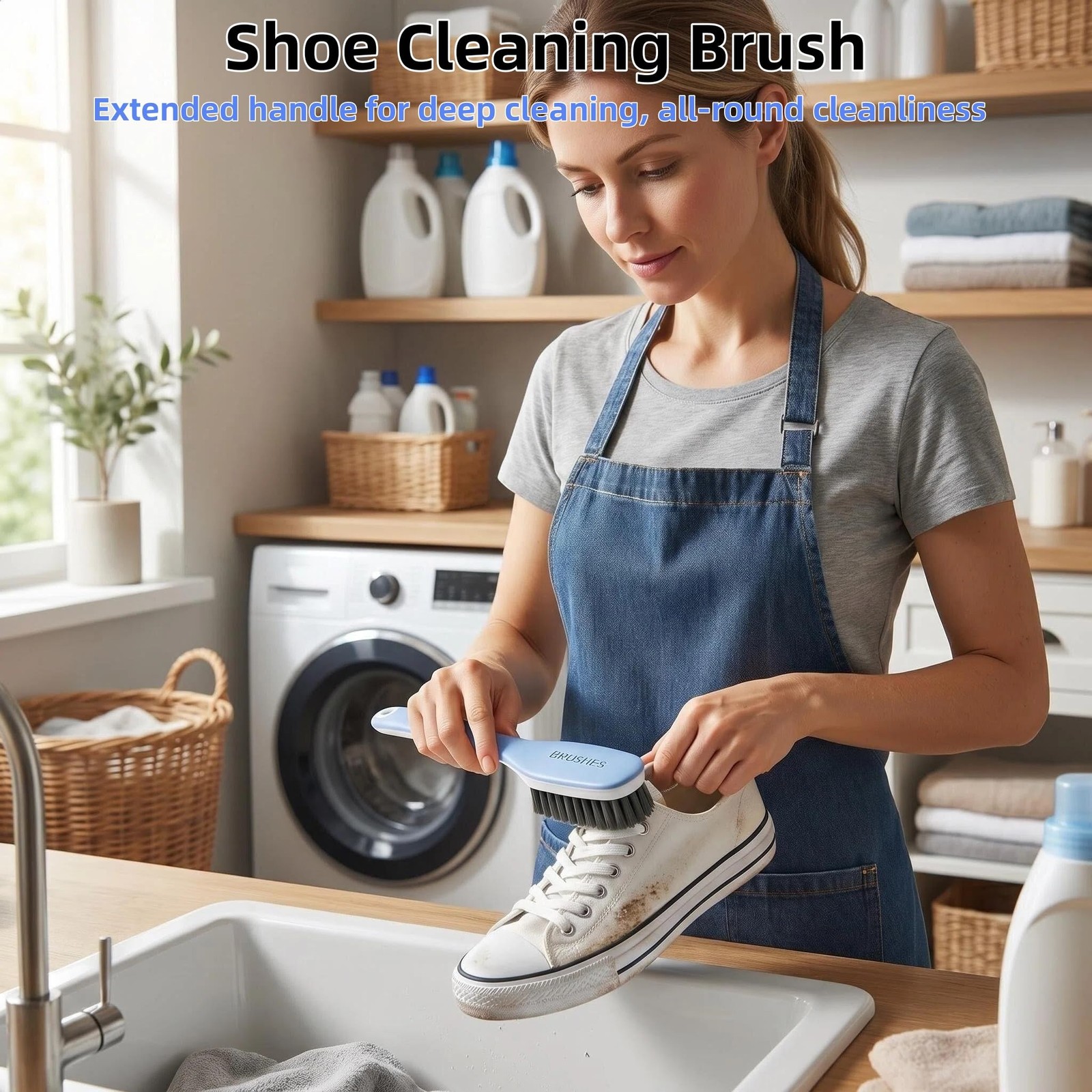 Scrub Cleaning Brush for Stains Laundry Brush Soft Bristle Cleaning Brushes S…