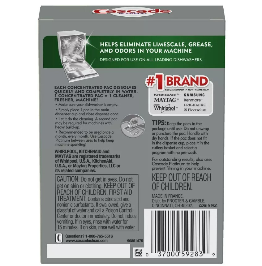 Dishwasher Cleaner Tablets Gluten free Washing Machine Cleaner fresher sparkling