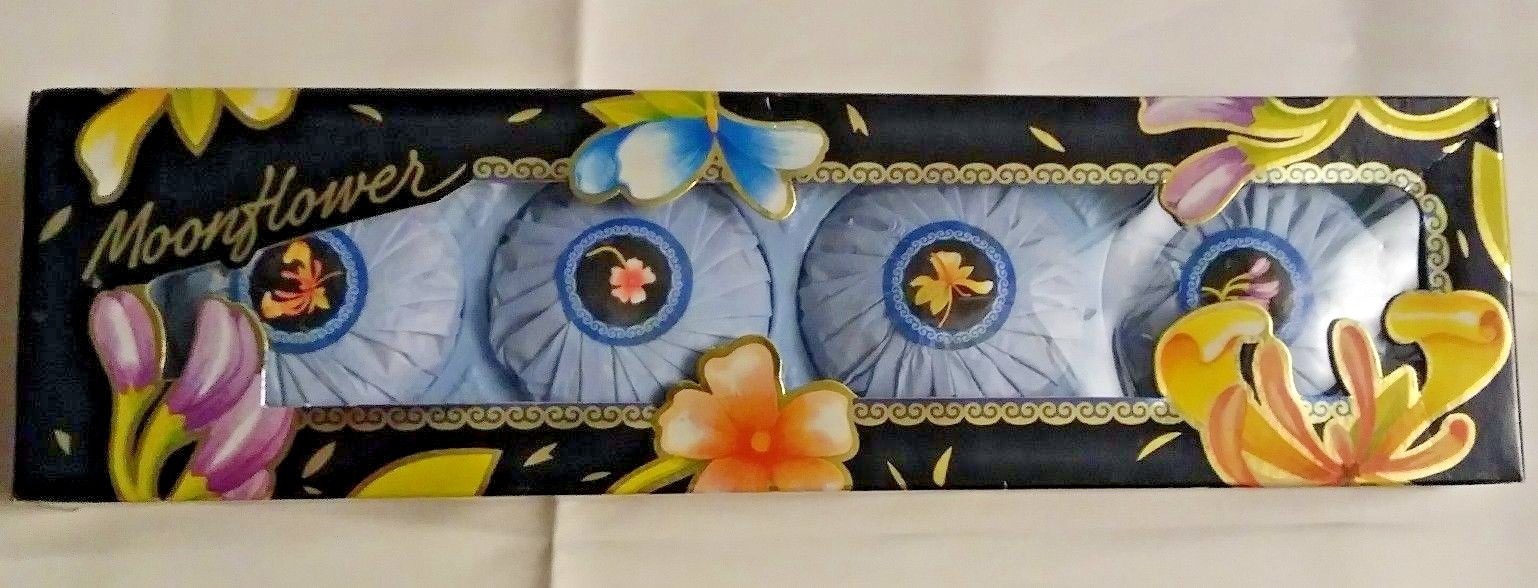 MOONFLOWER SOAP SET OF 4 PLEAT-WRAPPED SOAPS 2.5 OZ. 70 G COSMETICS BY CAMBRIDGE