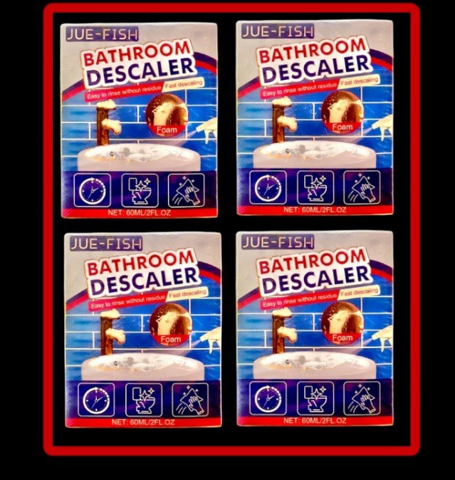 4 Pack Bathroom Fast Descaler Stubborn Stains Cleaner Spray No Residue 60ml Each