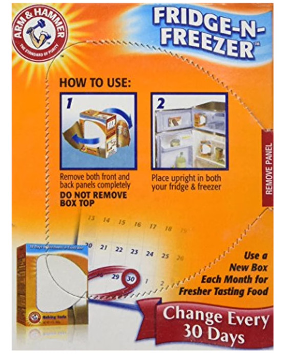 (6 pack) ARM & HAMMER Baking Soda Fridge-n-Freezer Odor Absorber, 14 oz Box
