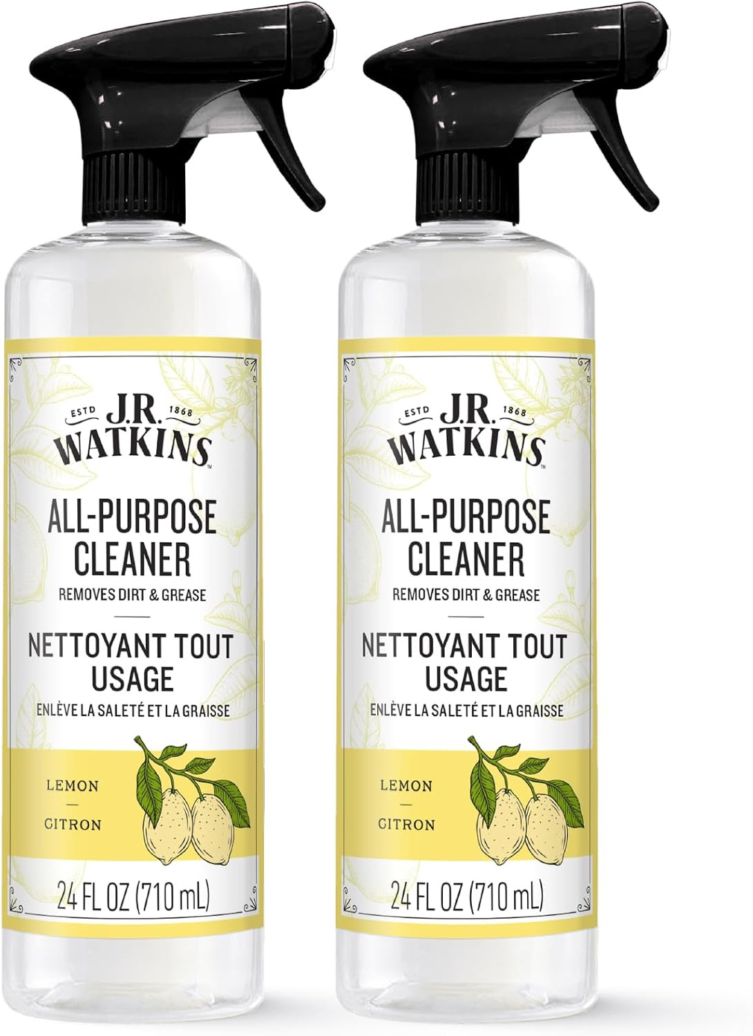 JR Watkins All Purpose Cleaner Lemon 24Floz – 2Pk