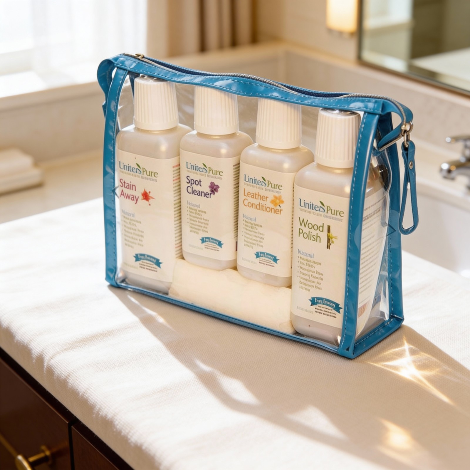 UNITERS Pure Home Care Essentials Natural Cleaner Kit Furniture Wood Leather NEW