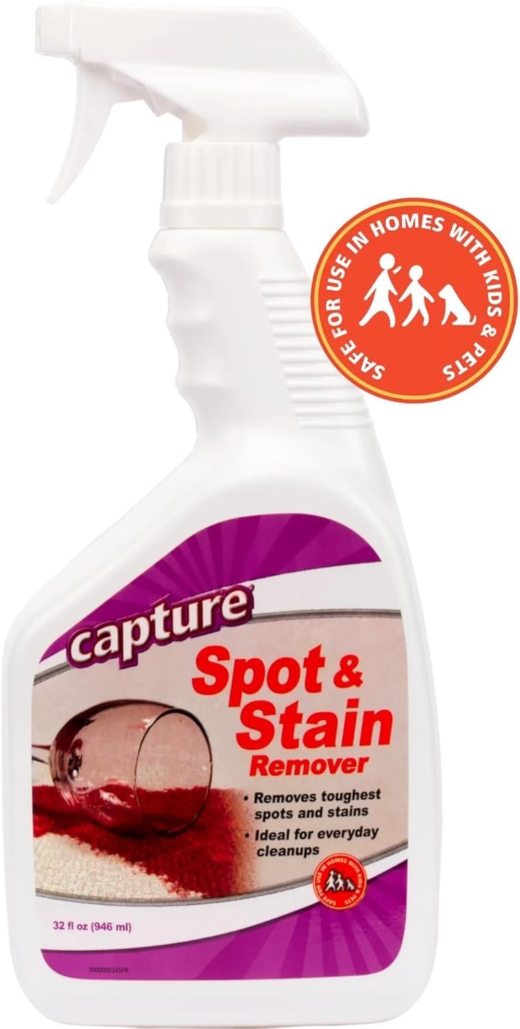 Spot and Stain Remover Carpet – Dirt, Juice, Coffee, Wine, Food and Tough Rug…