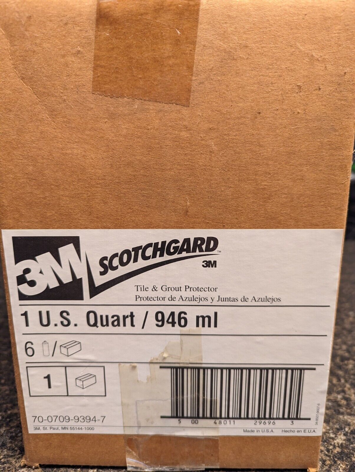 Case of 6 – 3M Scotchgard Tile & Grout Protector – 1 Qt. 246ml each