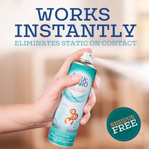 Static Guard Anti-Static Spray Fresh Linen Scent 5.5 oz Fabric Cling Remover