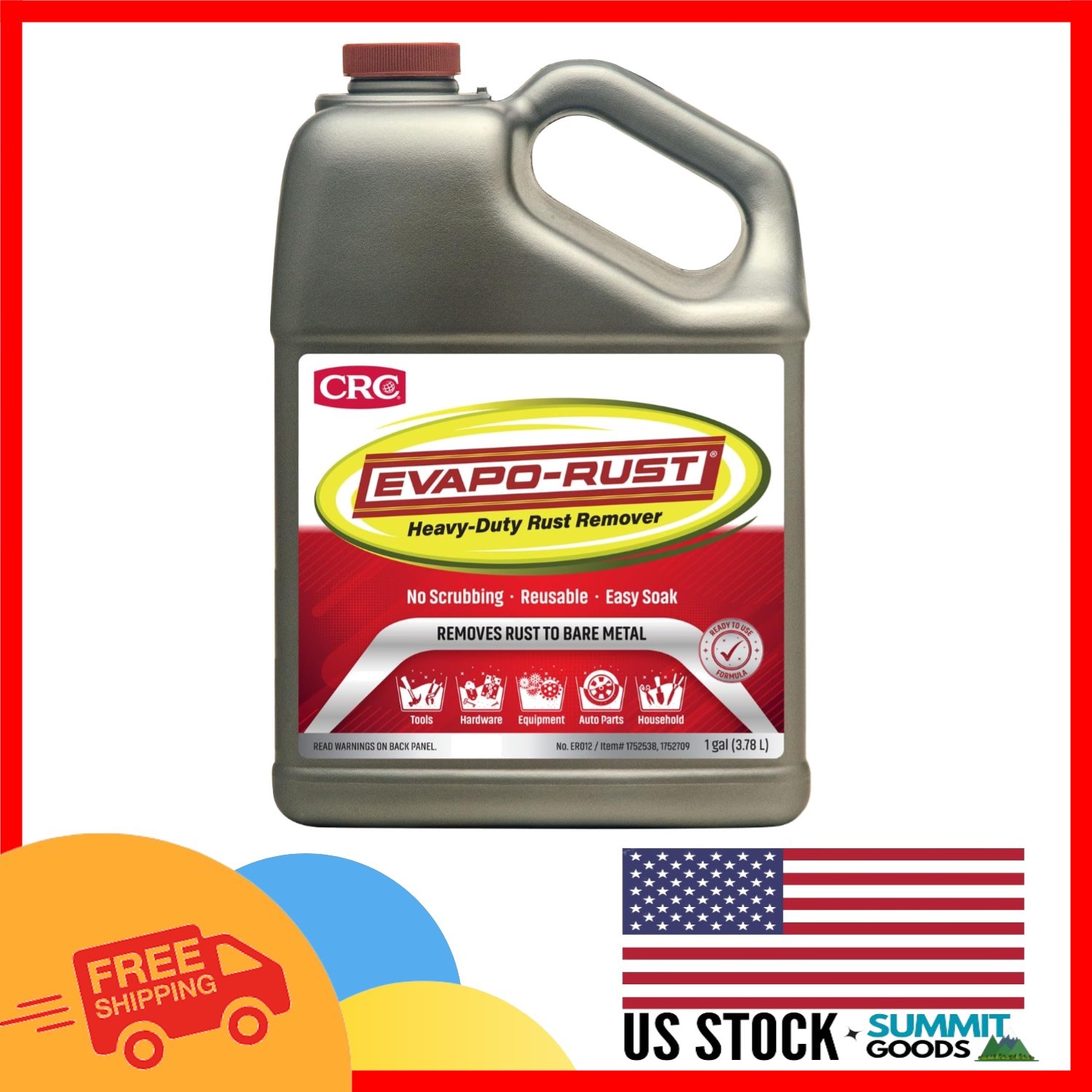 Super Safe 128 oz. Heavy-Duty Rust Remover – Non-Toxic, Water-Based Solution