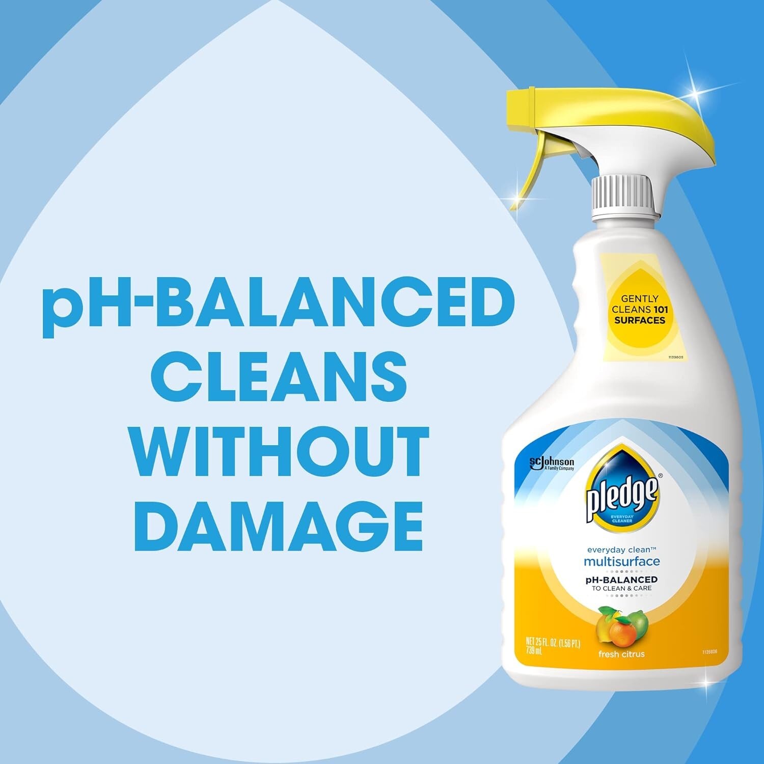 Pledge Fresh Citrus Multisurface Cleaner, 25 oz Spray