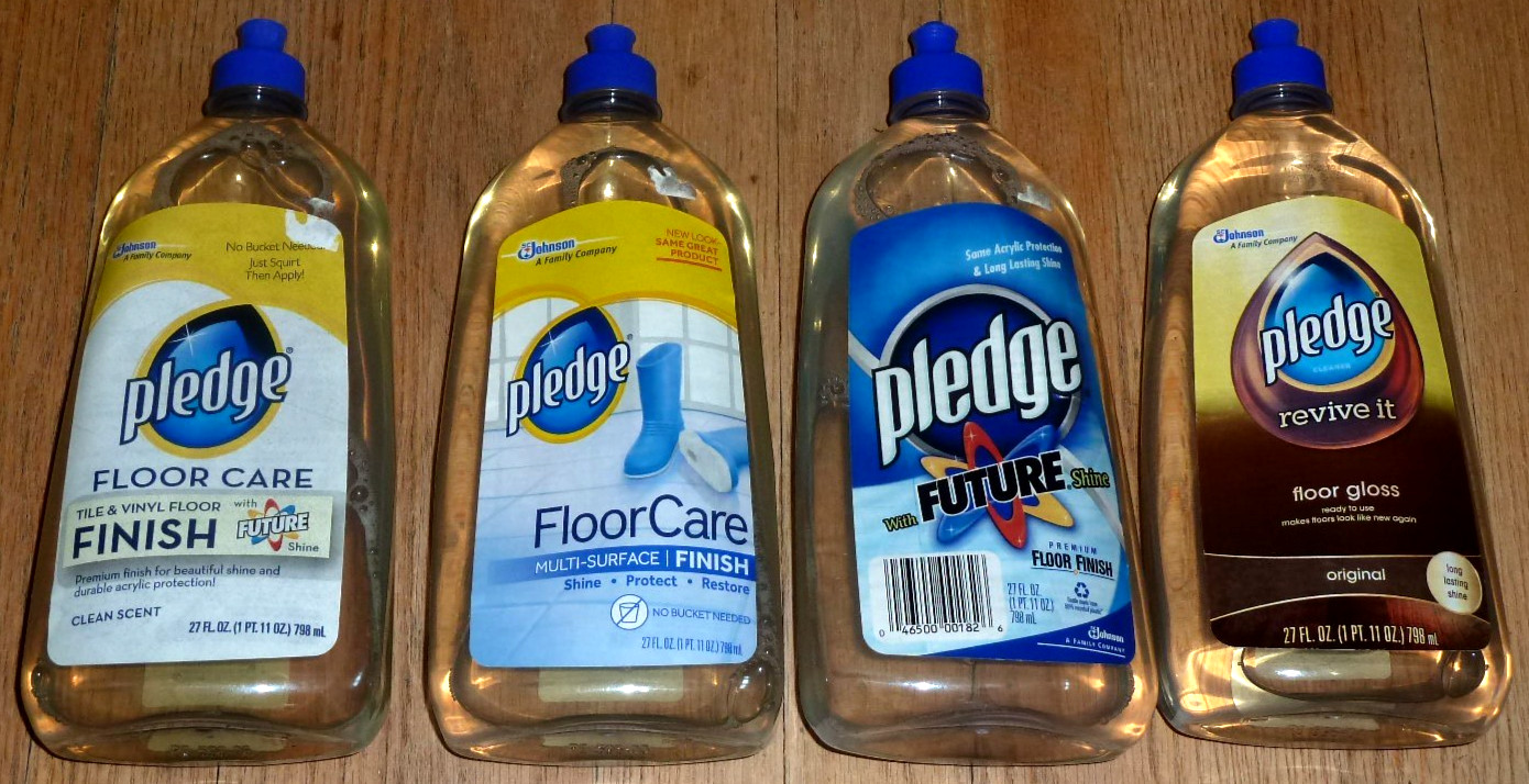 Lot Of 4 PLEDGE Floor Care Multi Surface Finish 27 oz Shine Protect Restore Open