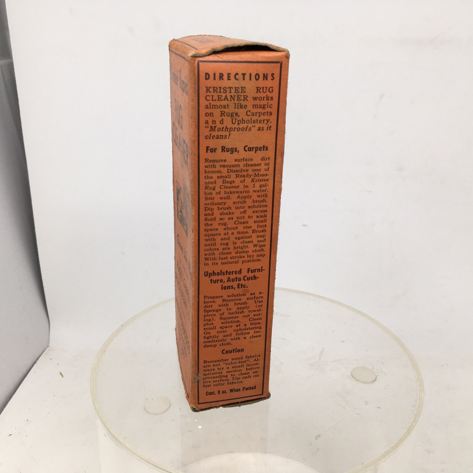 Vintage KRISTEE PRODUCTS CO. Kristen Rapid Rug Cleaner NOS Akron, Ohio USA Full