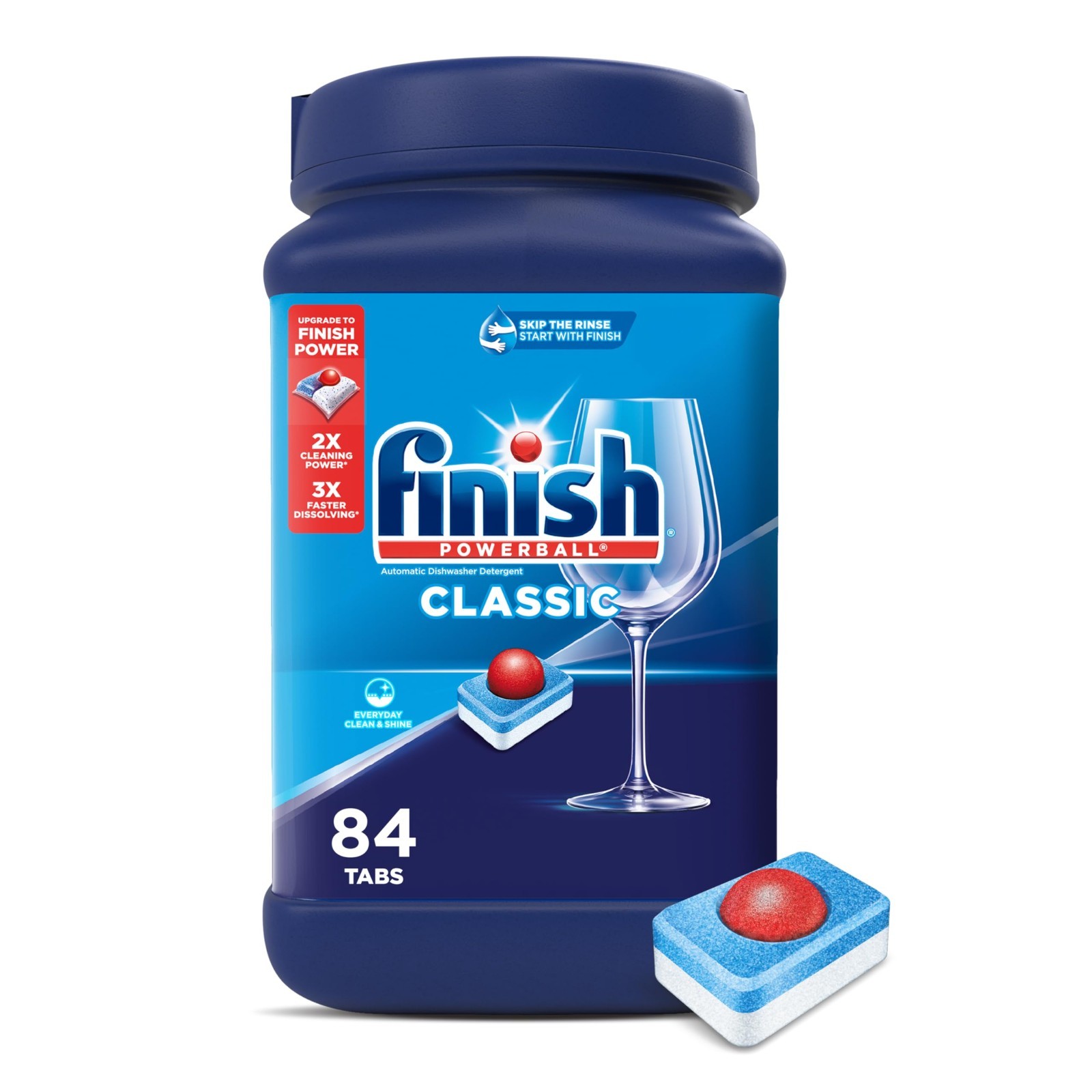 Finish Classic Dishwasher Pods, No Pre-Rinse Dishwasher Detergent Soap for Clean