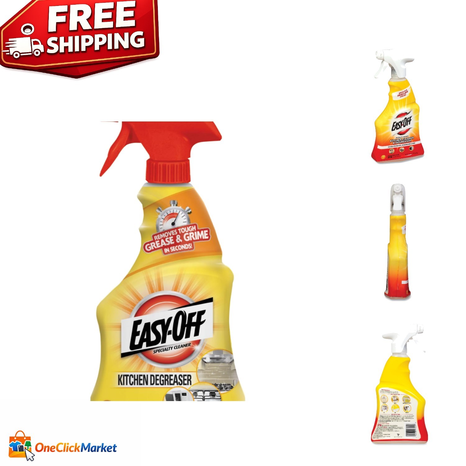 Specialty Clear Kitchen Degreaser – 16 Fl Oz Lemon Cleaner for Hard Surfaces