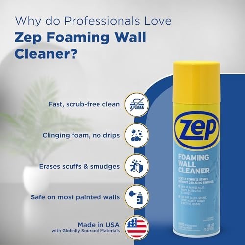 Foaming Wall Cleaner Spray – 18 oz (Case of 12) – Stain Remover, Scrub-Free, Saf