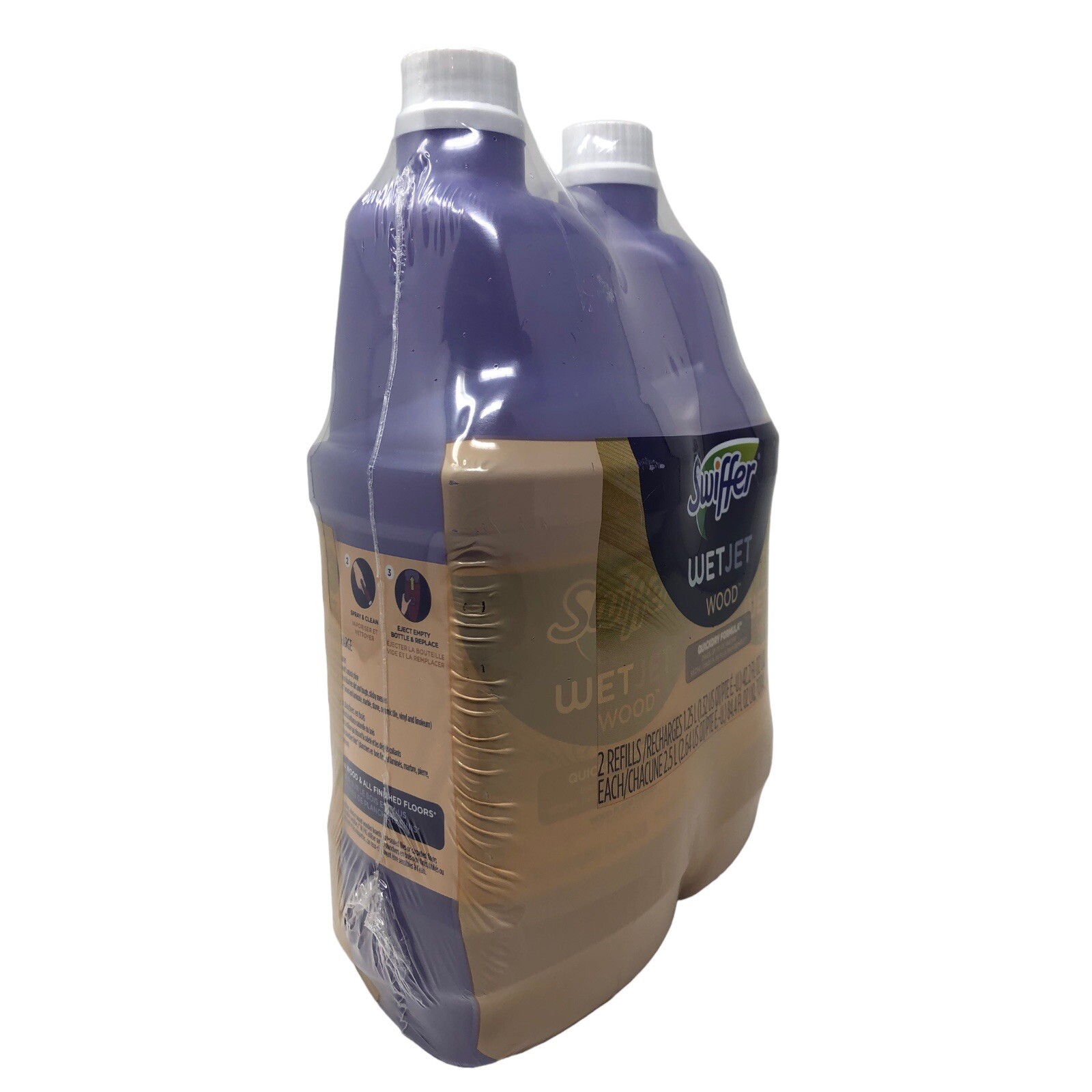 Swiffer WetJet Liquid Wood Cleaner Solution, Quickdry Formula, 1.25L (2 Pack)
