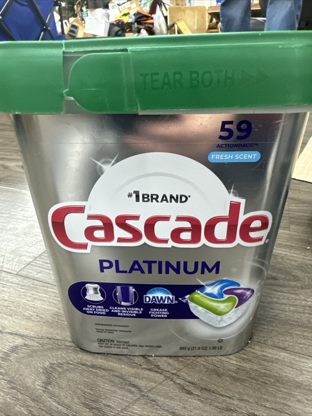 102 Actionpacks Dawn Cascade Platinum Dishwasher Detergent Pods Fresh Scent ALot