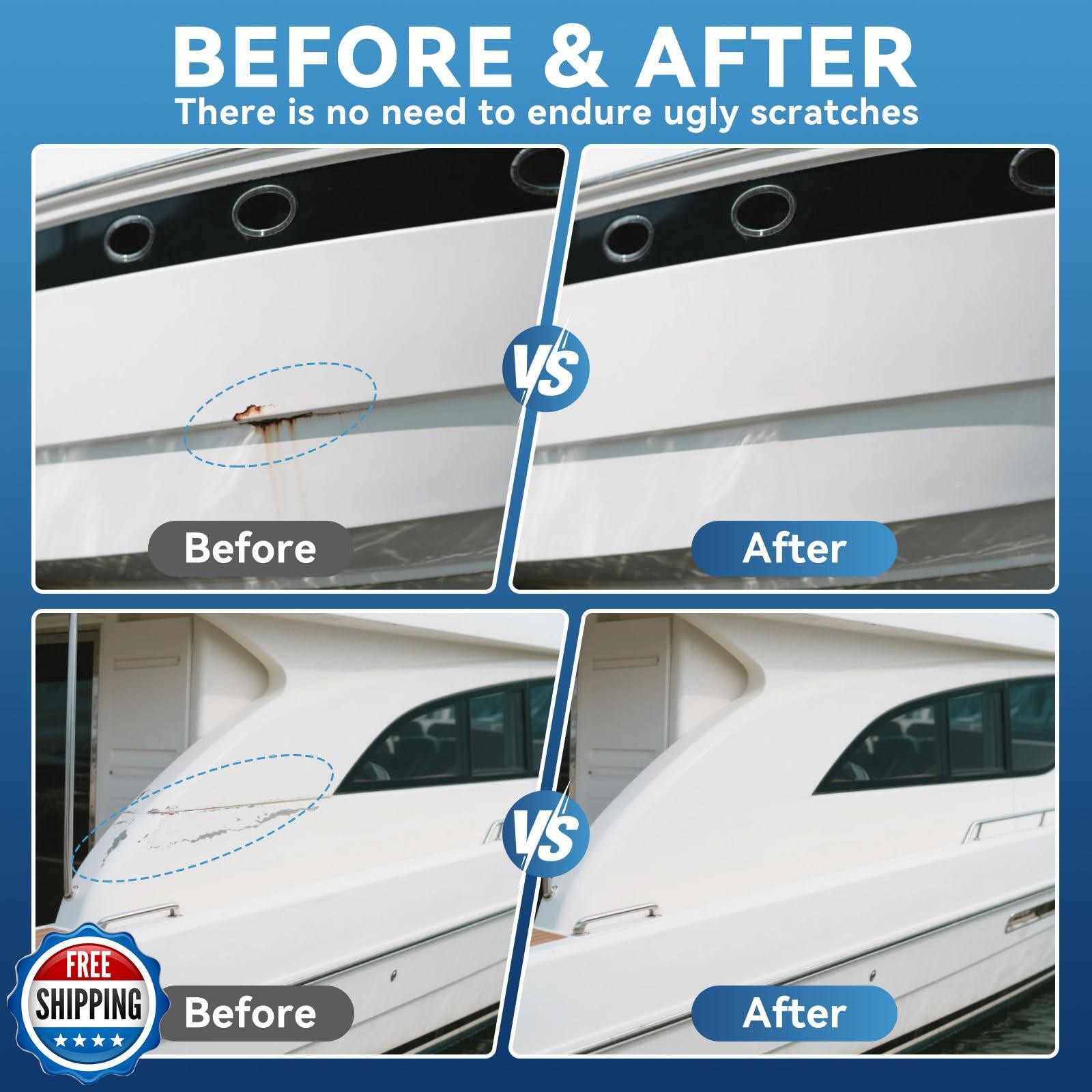 Boat Paint White Touch Up Pen High-Gloss Boat Scratch Repair Marine Topside B