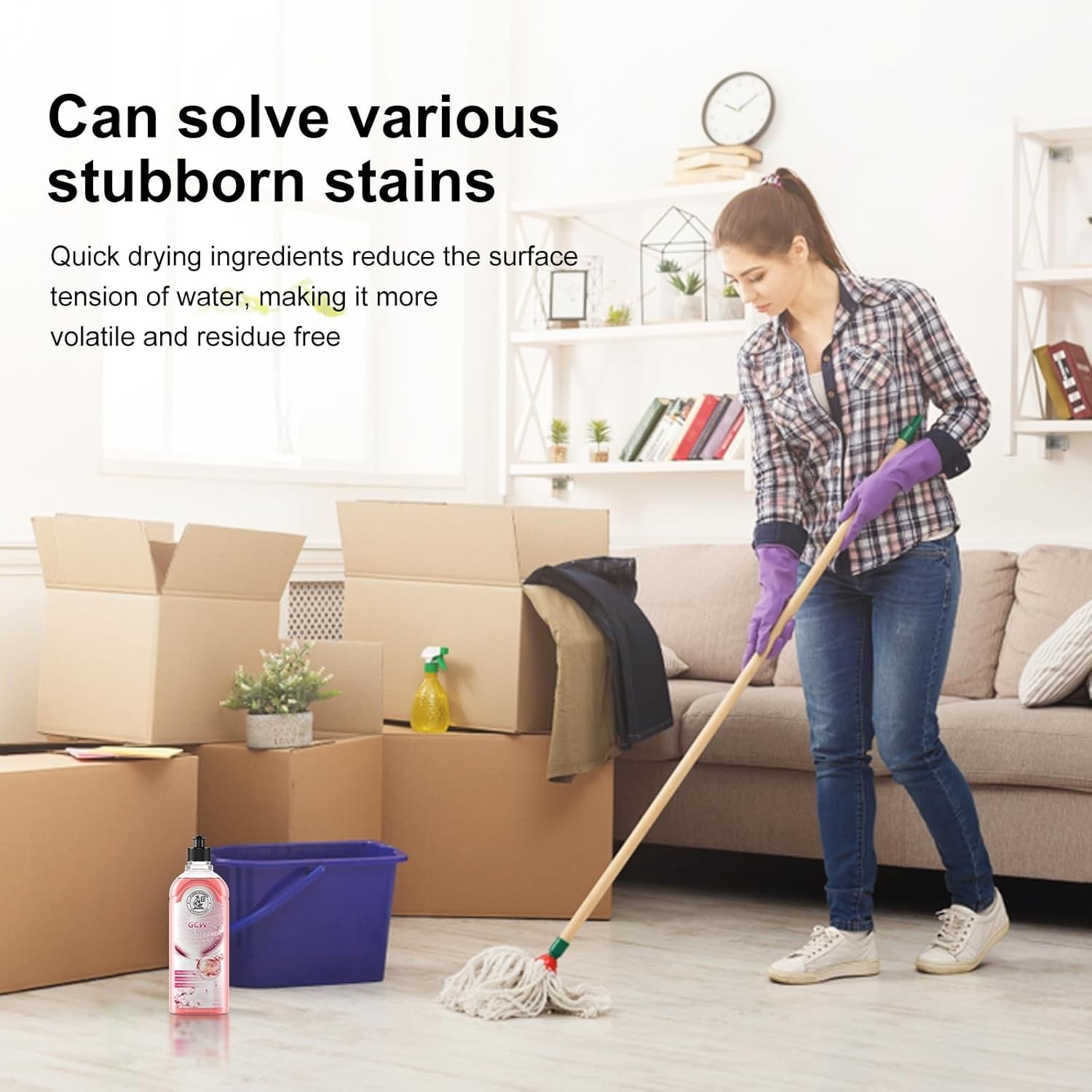 Pack of 2 GCW 500ml All Purpose Liquid Floor Cleaner Floor Bathroom Sakura Scent