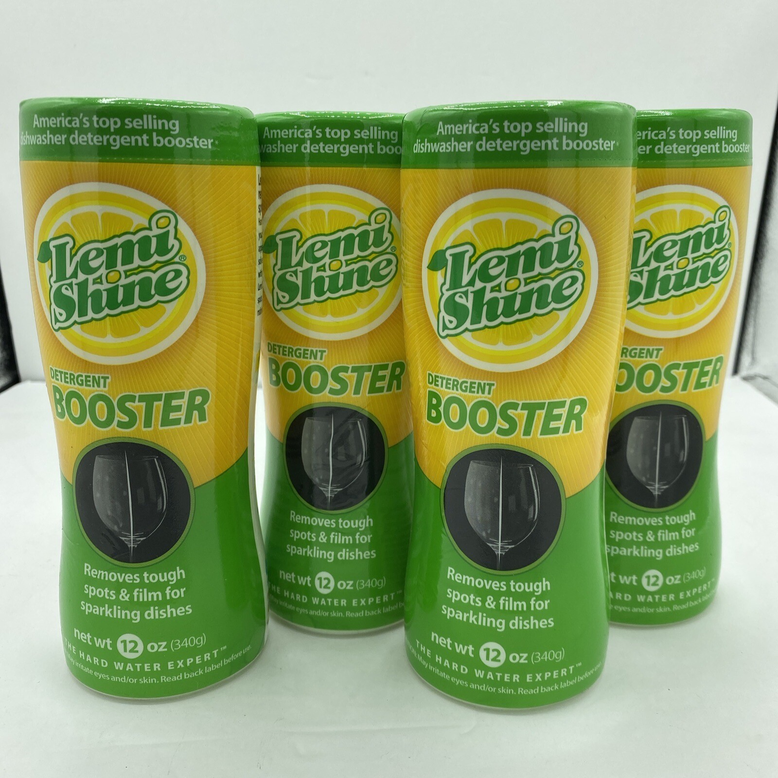 4 Lemi Shine Dish Detergent Booster 12 Oz Each ~ New, Free Shipping