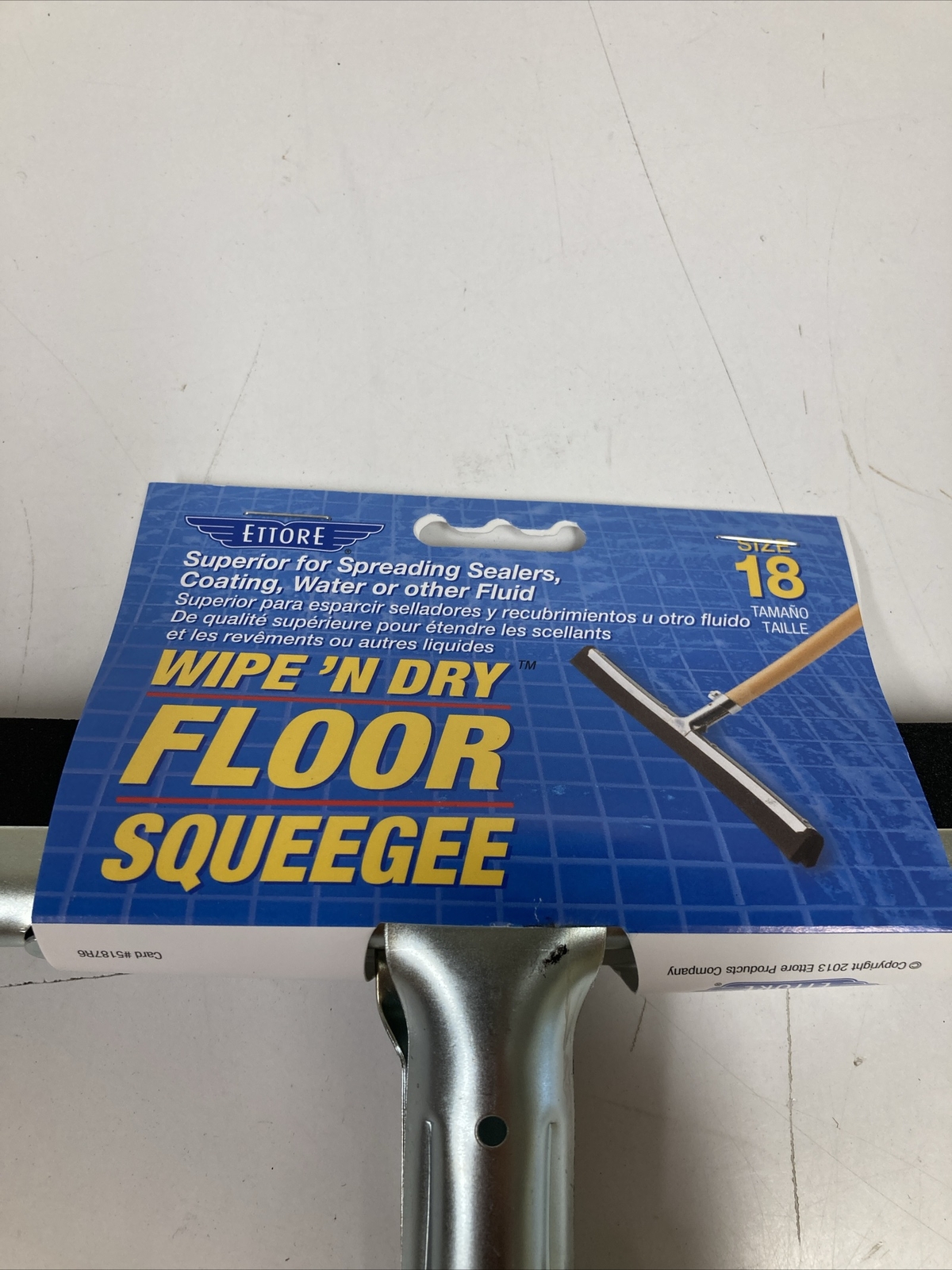 New Ettore 61018 Wipen Dry Floor Squeegee 18-Inch Black