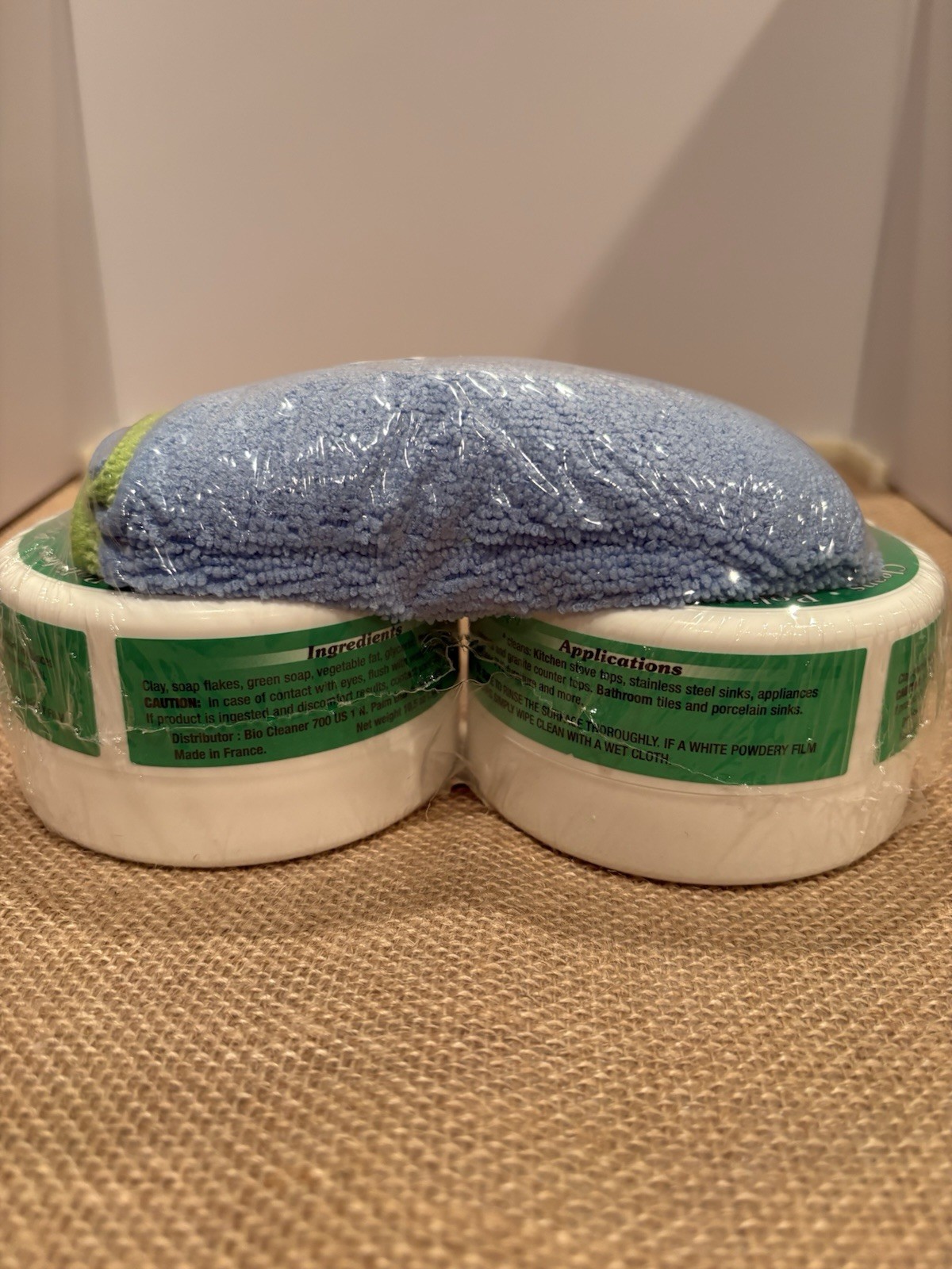 Bio Cleaner Set of 2 10.5oz Multi-Purpose Cleaning Clay with Cloths New