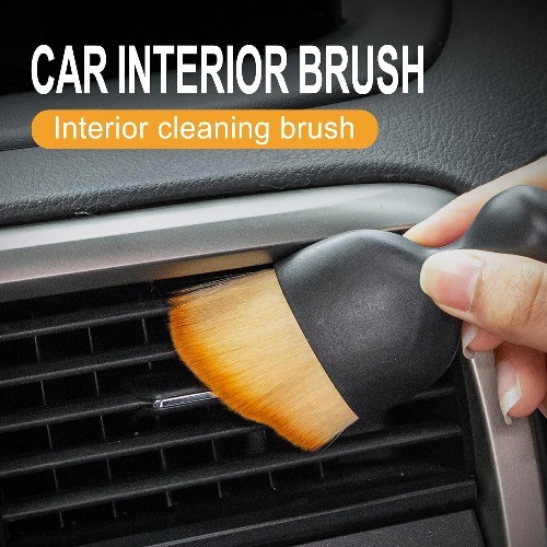 Car Detailing Brushes, Car Interior Dust Sweeping Soft Brush, So Color: Yellow