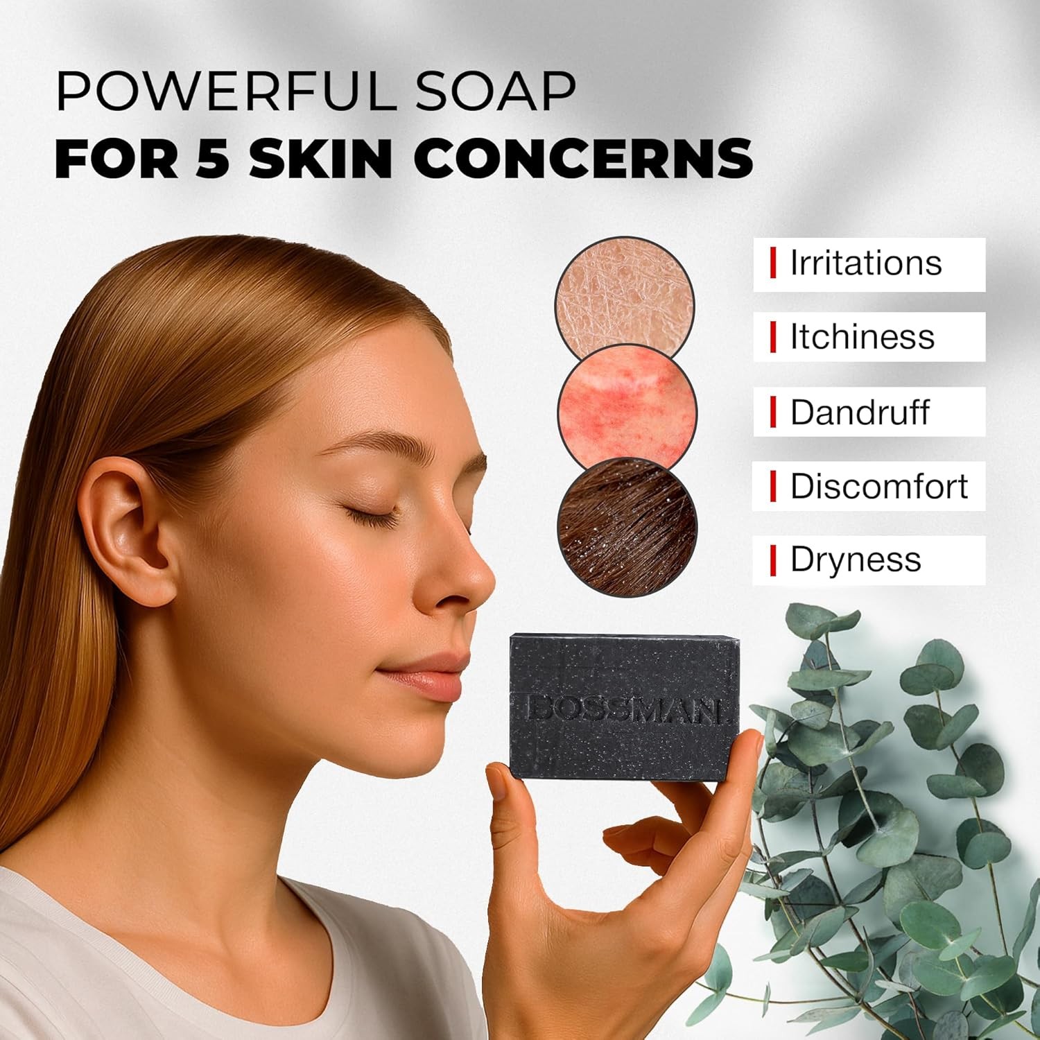 4-in-1 Charcoal Soap Bar (4 oz) – Bar Soap for Men – Beard Wash, Shampoo, Body