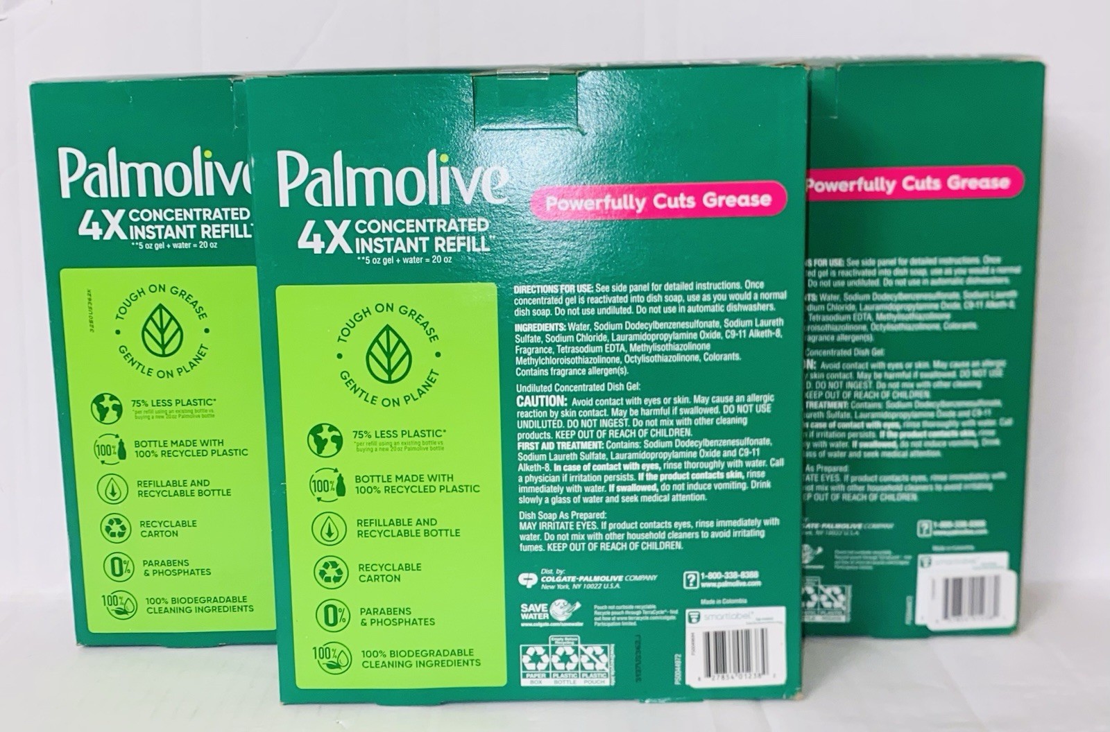 3 New Palmolive Fresh Citrus Dish Soap Starter Kit – 1 Bottle & 1 Gel Refill