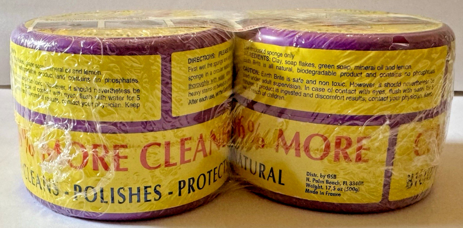 2 Pk Earth Brite All Purpose Original Multi Surface Cleaner Made In France NEW