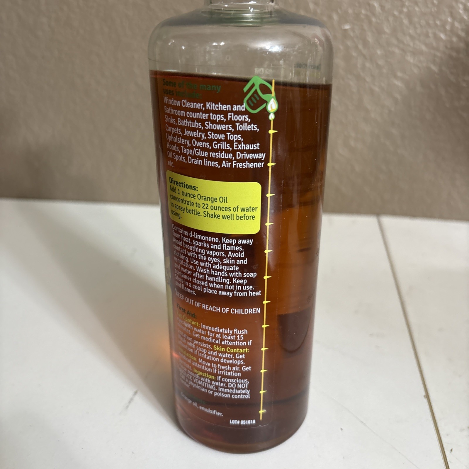 Green Gobbler, Cold Pressed Orange Oil Concentrate – 22.5 oz (D-Limonene)