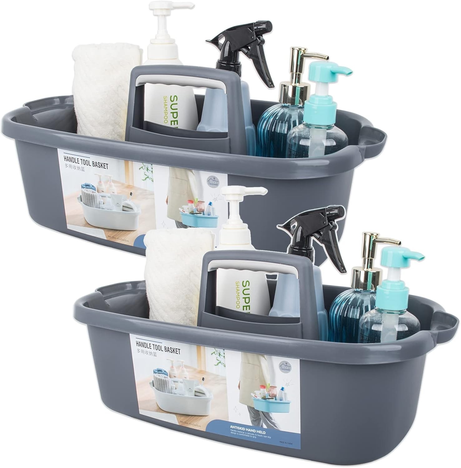 Portable Cleaning Supplies Caddy, Lightweight Storage Organizer for Home Use