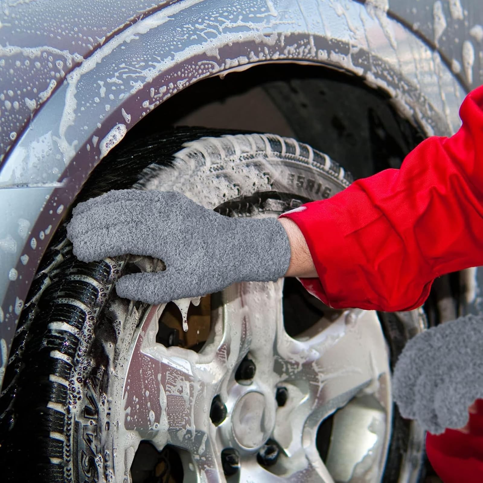Bencailor 6 Pairs Microfiber Dusting Gloves, Medium, Bright Color
