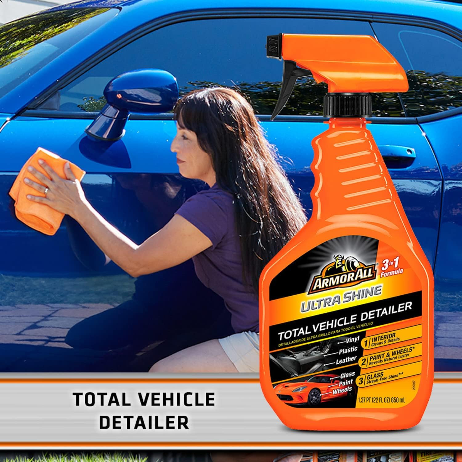Ultra Shine Total Vehicle Detailer by , Car Detailer Spray for Interior and Exte