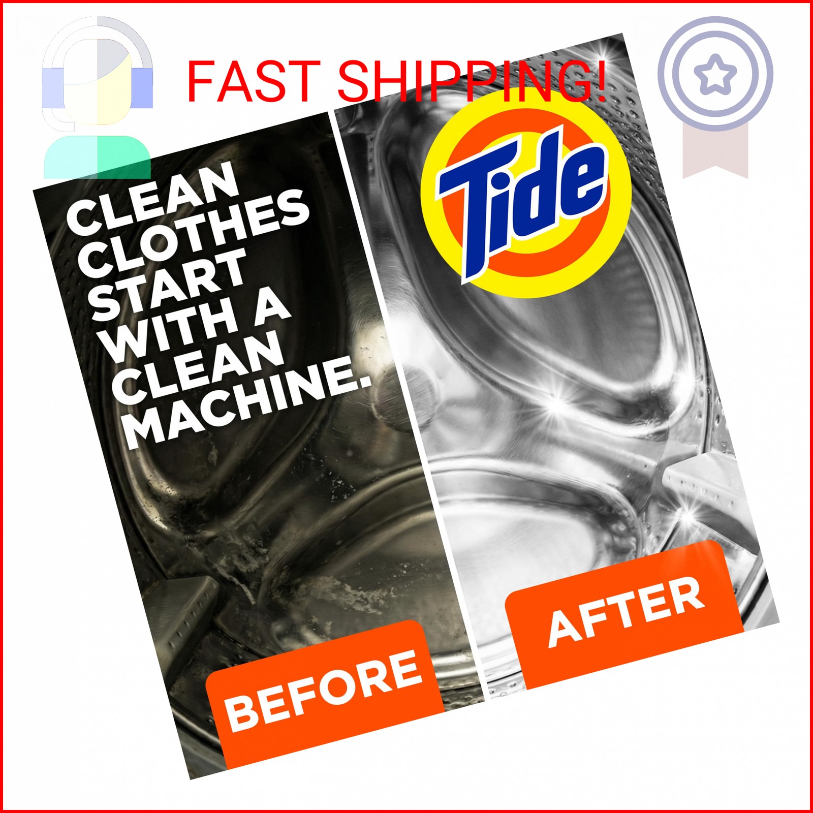 Washing Machine Cleaner by Tide, Washer Machine Cleaner with Oxi for Front and T